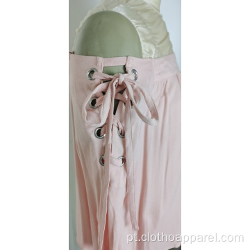 Top feminino rosa sem ombro